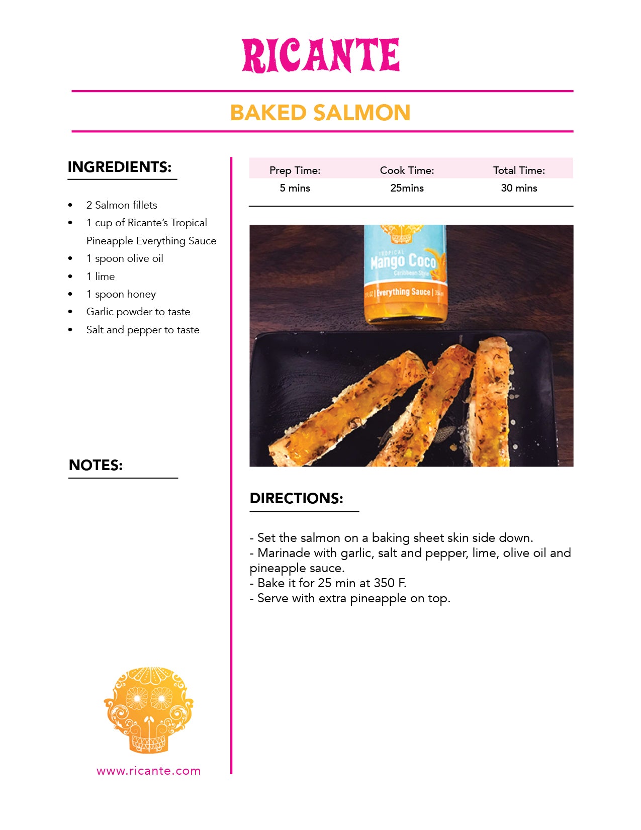 Ricante's Baked Salmon