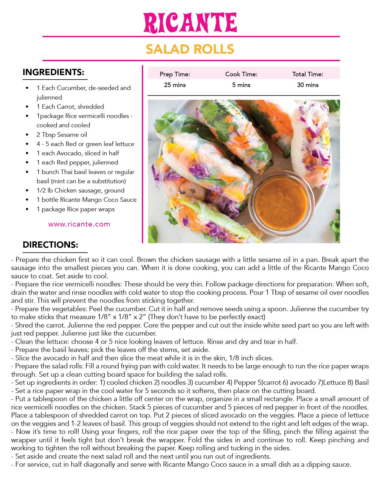 Pura Vida Spring Rolls