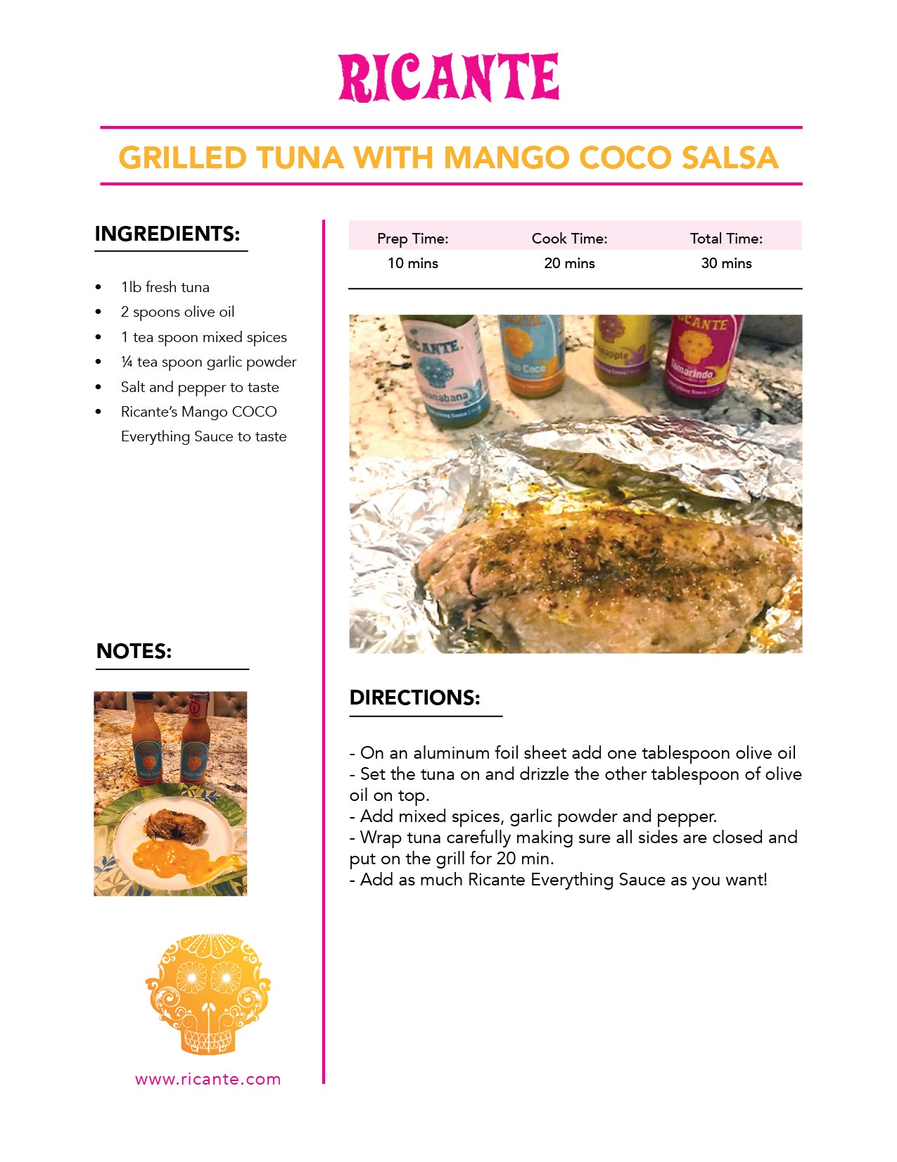 Grilled Mango Tuna