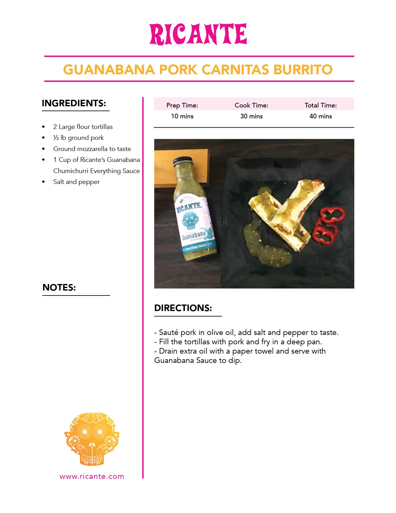 Guanabana Pork Burito