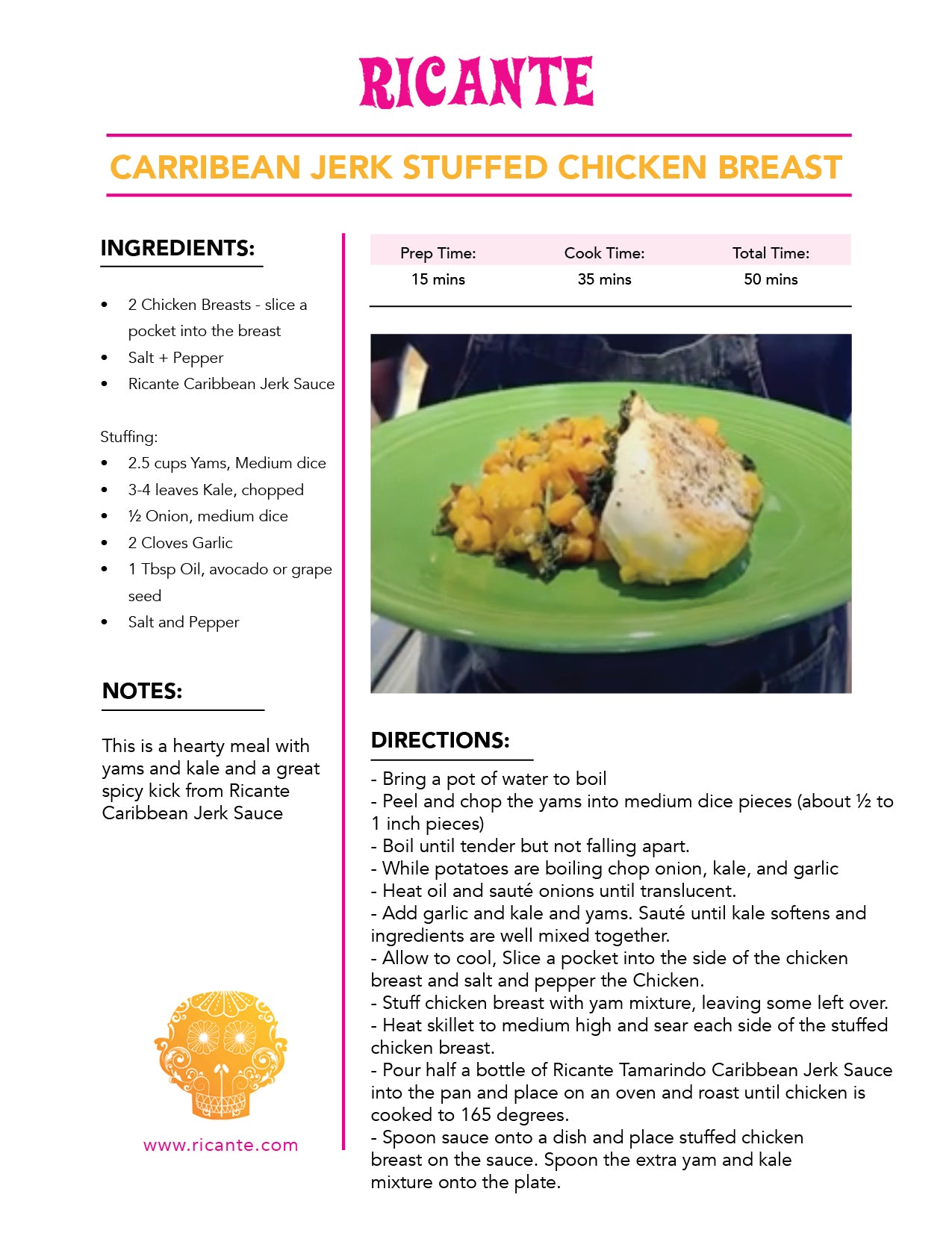 Stuffed Jerk Chicken Breast
